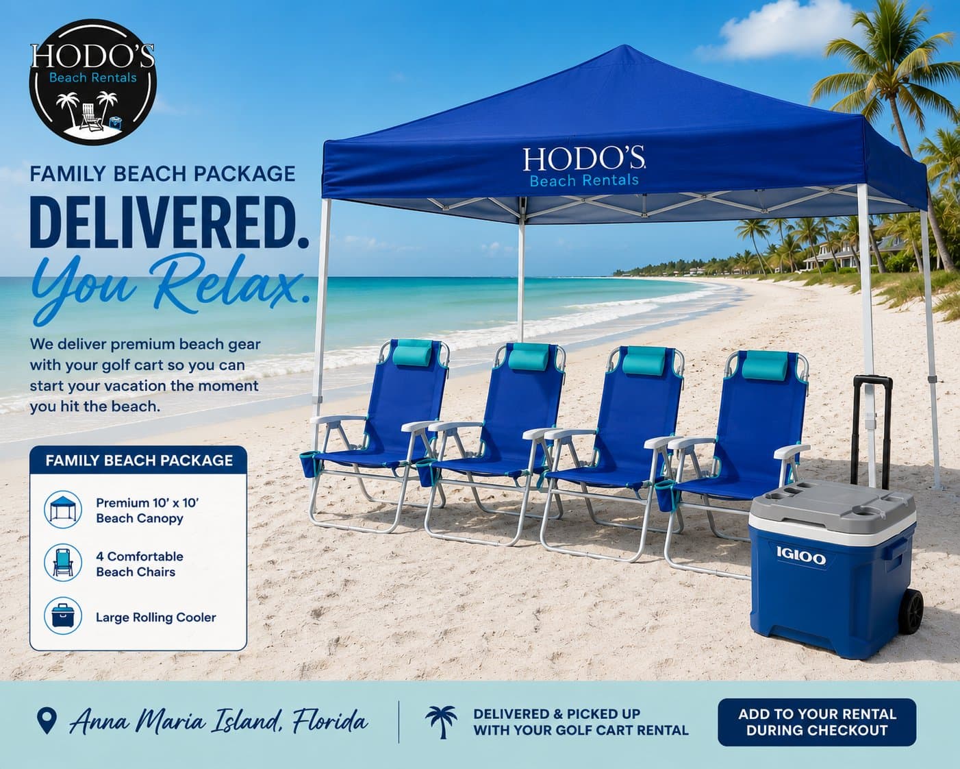 Family Beach Package beach equipment rental